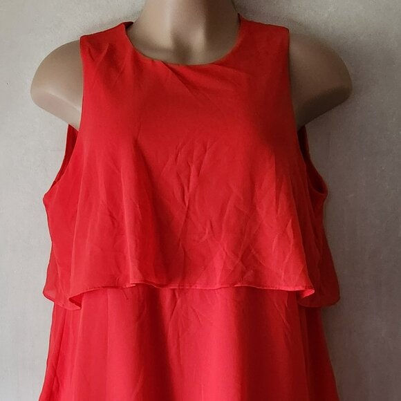 Red Marine Prime dress sz 2X bright coral elegant EUC - Picture 1 of 3
